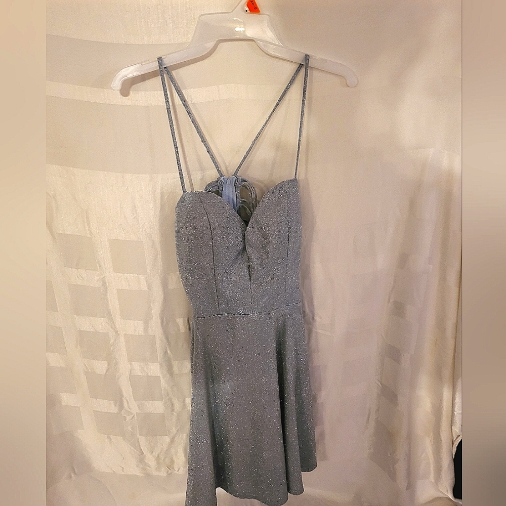 B. DARLIN Blue Sparkly Evening Dress - Women's 5/6